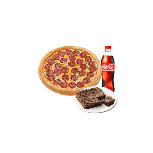 오리지널 페퍼로니(R)+더블 초코칩 브라우니+코카-콜라500ml