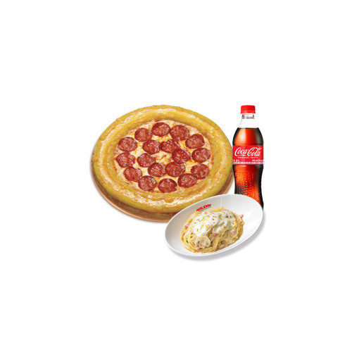 골드링 페퍼로니(L)+파파스 파스타(화이트)+코카-콜라500ml