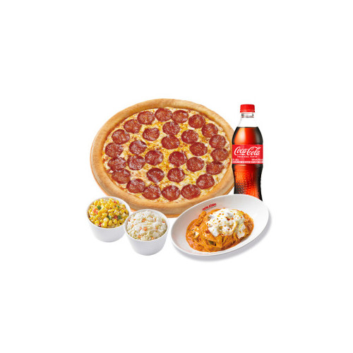 오리지널 페퍼로니(L)+파파스 파스타(로제)+파파콘샐러드+파파코울슬로+코카-콜라500ml