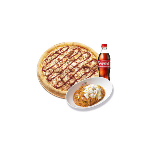 오리지널 치킨 바비큐(L)+파파스 파스타(로제)+코카-콜라500ml