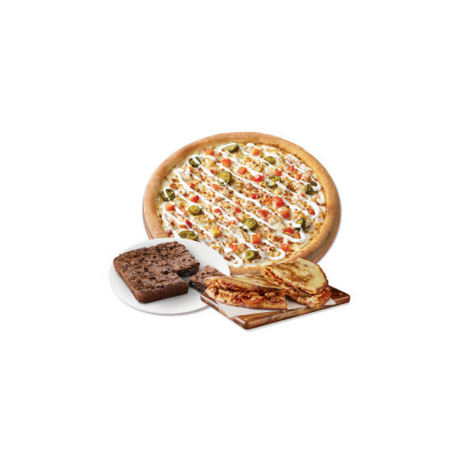 오리지널 스파이시 치킨랜치(R)+더블 치즈버거 파파디아즈+더블 초코칩 브라우니