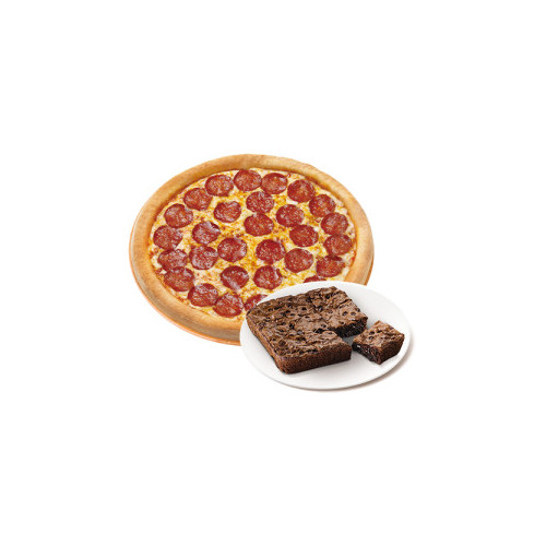 오리지널 페퍼로니(L)+더블 초코칩 브라우니