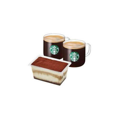 [진한 티라미수 세트] 카페 아메리카노 T 2잔 + 레이디핑거 티라미수 케이크