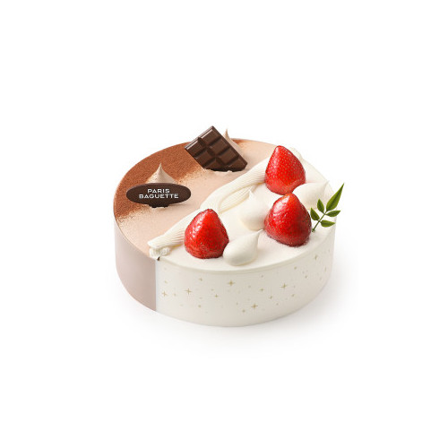 초코반 딸기반 케이크