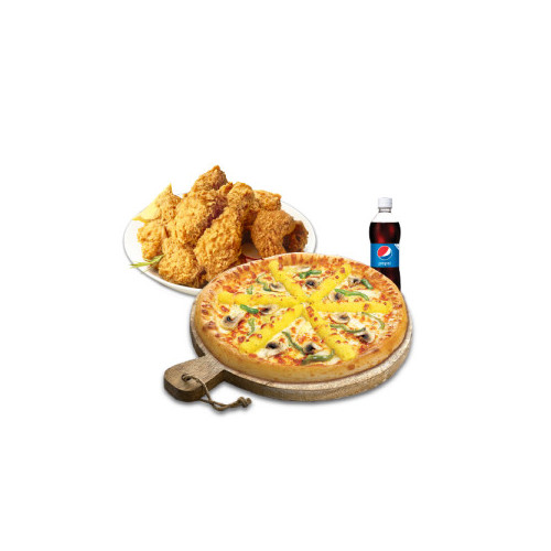 고구마피치세트L(고구마피자L+후라이드치킨(뼈))+치즈크러스트+콜라1.25L