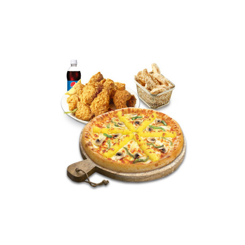 고구마피치세트L(고구마피자L+후라이드치킨(뼈))+리얼웨지콘스프+콜라1.25L
