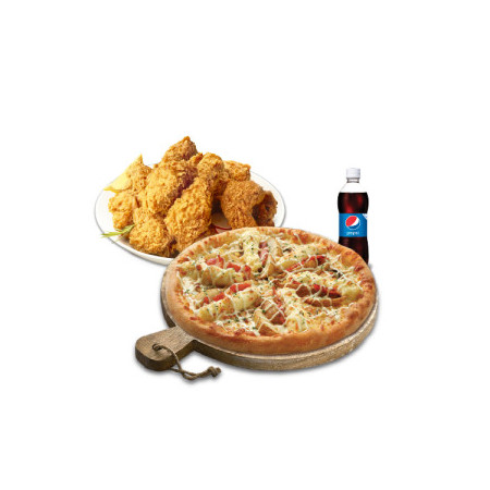 더블포테이토피치세트L(더블포테이토피자L+후라이드치킨(뼈))+치즈크러스트+콜라1.25L