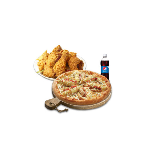 더블포테이토피치세트L(더블포테이토피자L+후라이드치킨(뼈))+치즈크러스트+콜라1.25L