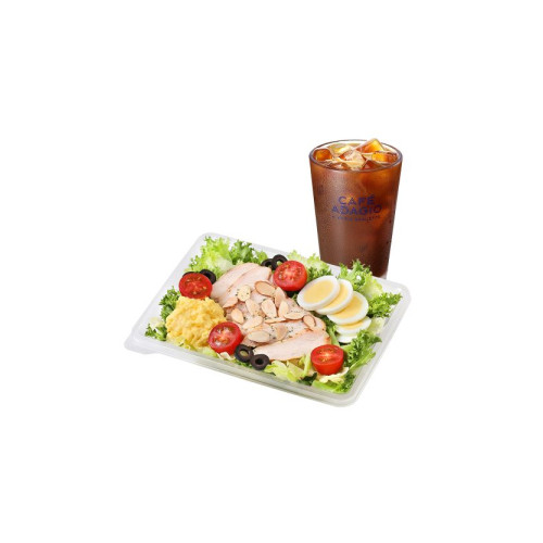 든든한 샐러드 세트(단백질 듬뿍 치킨에그 샐러드+아이스 아메리카노)