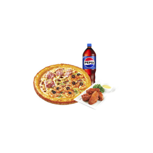 하프앤하프M+핫윙4+콜라1.25L