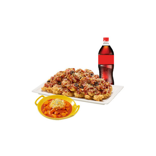 (레귤러/순살)Two 콤비네이션+떡볶이+콜라1.25L
