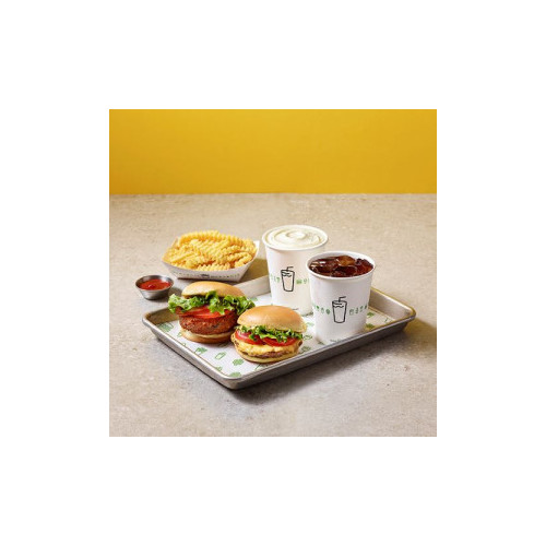 쉑버거+슈룸버거+프라이+바닐라 쉐이크+소다(S) 1잔