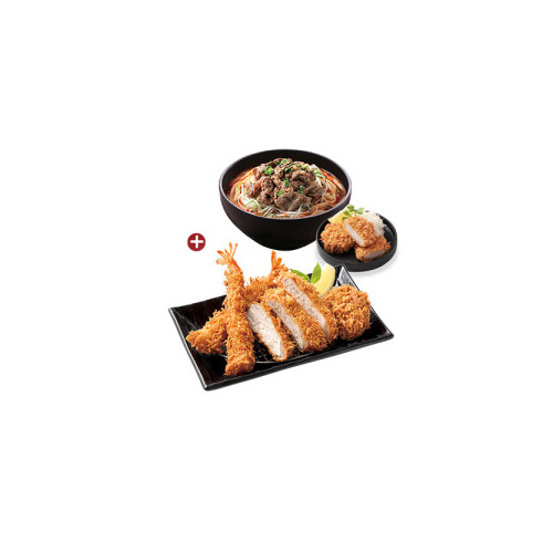 카라이 우동 세트 + 사보텐 스페셜 세트