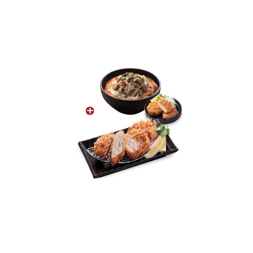 카라이 우동 세트 + 24겹 카사네 카츠 세트