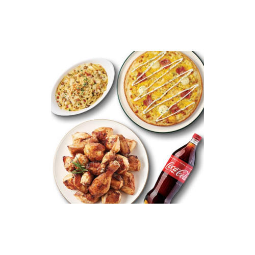 오리지널+스윗콘치즈피자(8인치)+까르보나라+콜라1.25L