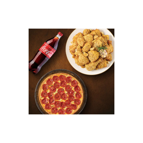 남해마늘바사삭+페퍼로니 시카고피자+콜라1.25L