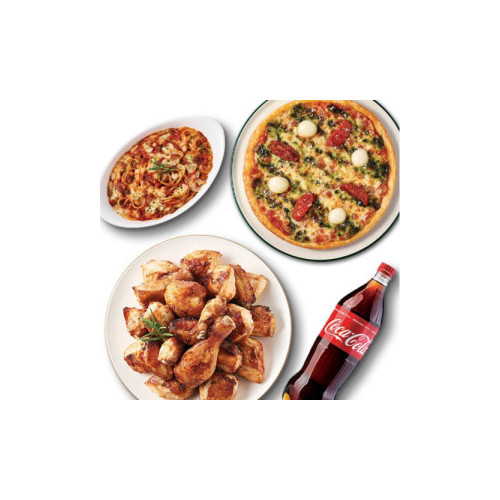 오리지널+바질토마토피자(8인치)+볼로네제+콜라1.25L