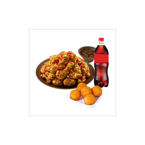 (오리지널/순살)칼칼한청양치킨+오리지널치즈볼+콜라1.25L