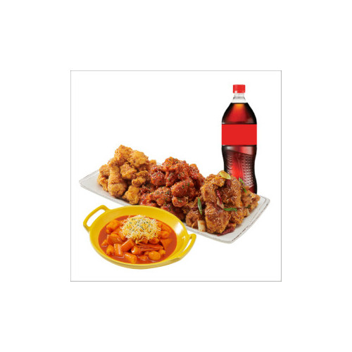 (오리지널/순살)노랑3종+떡볶이+콜라1.25L