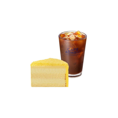 고구마 디저트 세트(마이넘버원 고구마 조각 케이크+아이스 아메리카노 1잔)