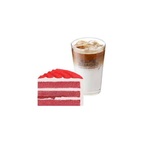 마이 딸기조각세트(마이넘버원 딸기생크림 조각케이크+아이스 카페라떼 1잔)