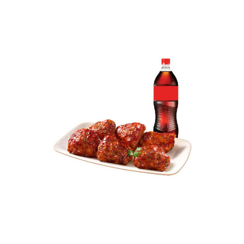 (6PCS)싸이 바비큐+콜라1.25L