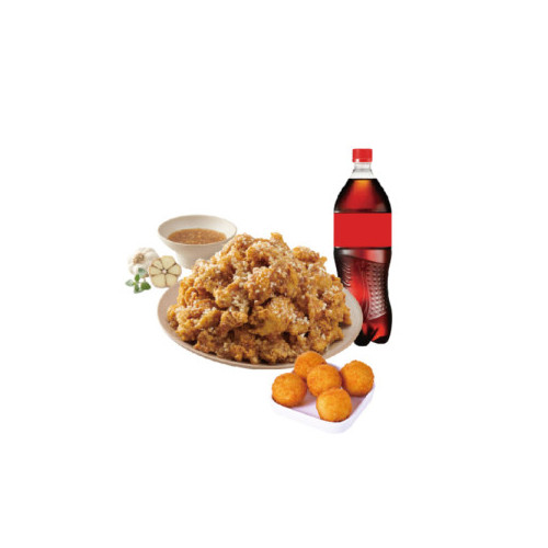 (레귤러/순살)알싸한마늘치킨+오리지널치즈볼+콜라1.25L