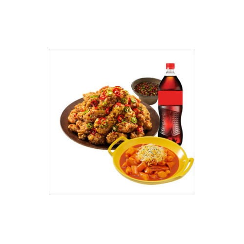 (오리지널/순살)칼칼한청양치킨+떡볶이+콜라1.25L