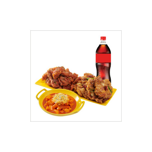 (오리지널/순살)반반치킨(양념/깐풍)+떡볶이+콜라1.25L