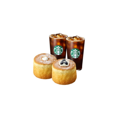 [언제나 응원해요]아이스 카페 아메리카노 T 2잔+부드러운생크림카스텔라+블루베리품은부생카